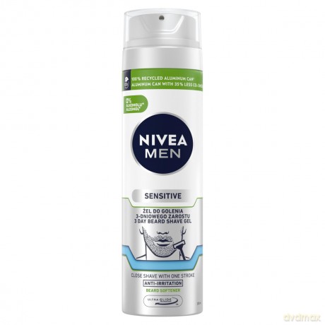 NIVEA MEN Sensitive Żel do golenia 3-dniowego zarostu 200 ml