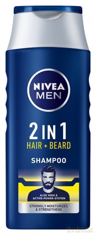NIVEA Men Szampon do włosów 2in1 HAIR+BEARD wzmacniająco nawilżający 400 ml