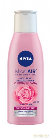 Nivea Micell Air Skin Breathe Micelarne Mleczko i Tonik z Wodą Różaną 200 ml