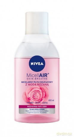Nivea Micell Air Skin Breathe Micelarny Płyn dwufazowy z Wodą Różaną 400 ml