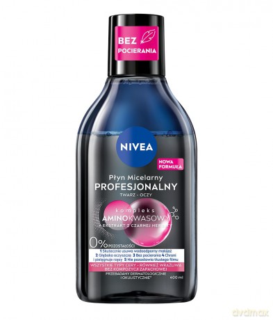 Nivea Micell Air Skin Breathe Płyn micelarny dwufazowy do demakijażu z czarną herbatą 400 ml