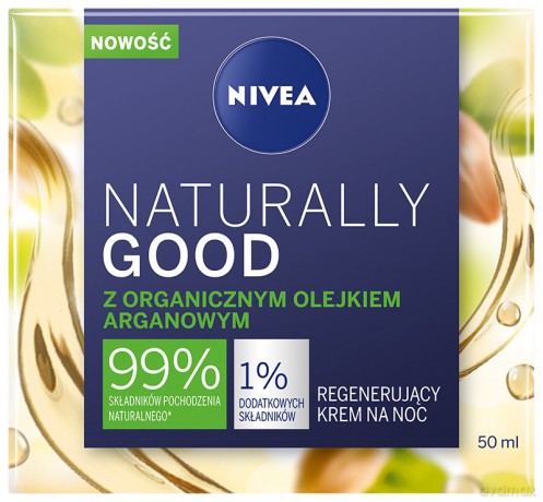 Nivea Naturally Good Regenerujący Krem na noc z organicznym olejkiem arganowym 50 ml