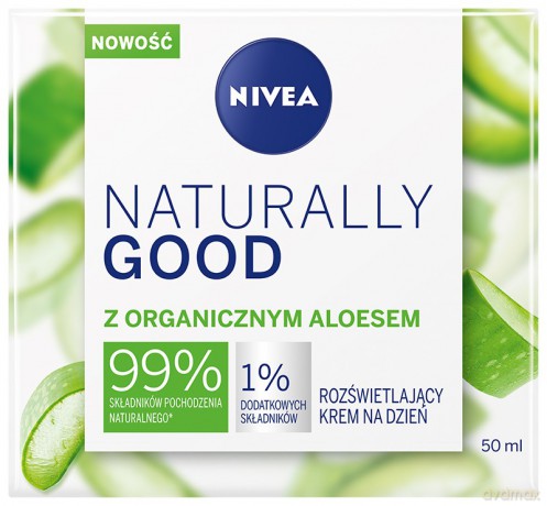Nivea Naturally Good Rozświetlający Krem na dzień z organicznym aloesem 50 ml
