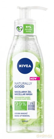Nivea Naturally Good Żel micelarny z organicznym aloesem 140 ml