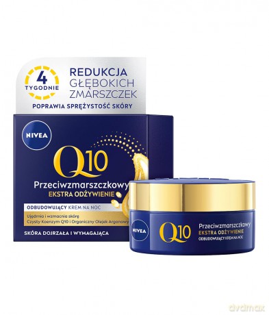 Nivea Q10 Power Krem przeciwzmarszczkowy + Extra odżywienie na noc 50 ml