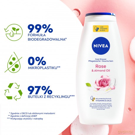 Nivea Soft Care Shower Żel pod prysznic Rose 750 ml