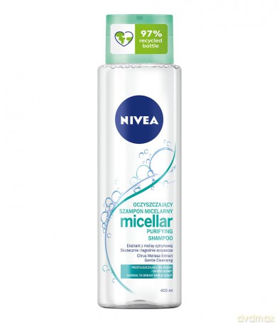 NIVEA Szampon Micelarny głęboko oczyszczający do włosów przetłuszczających się 400 ml