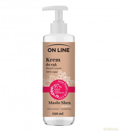 On Line From Plants With Love Krem do rąk Masło Shea i Żurawina 190 ml