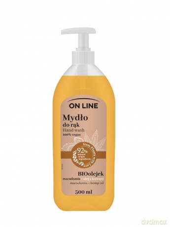 On Line From Plants With Love Mydło do rąk w płynie Macadamia i Olej z Konopii 500 ml