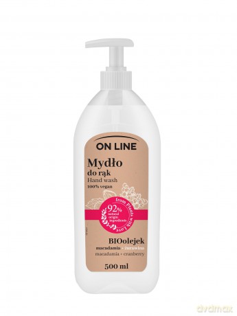 On Line From Plants With Love Mydło do rąk w płynie Macadamia i Żurawina 500 ml