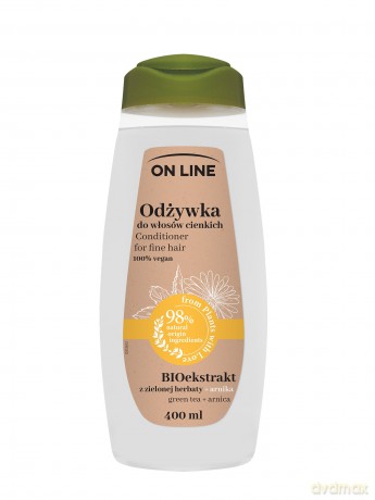 On Line From Plants With Love Odżywka do włosów BIOekstrakt z Zielonej Herbaty i Arnika 400 ml