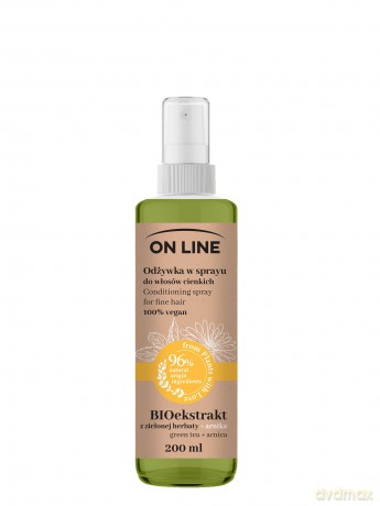 On Line From Plants With Love Odżywka do włosów w sprayu BIOekstrakt z Zielonej Herbaty i Arnika 200 ml