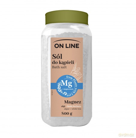 On Line From Plants With Love Sól do kąpieli Magnez - Algi i Biała Herbata 800g