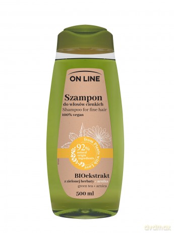 On Line From Plants With Love Szampon do włosów BIOekstrakt z Zielonej Herbaty i Arnika 500 ml