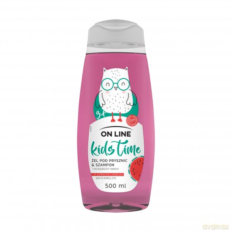 On Line Kids Time Żel pod prysznic i szampon 2w1 dla dzieci - zapach arbuza 500 ml