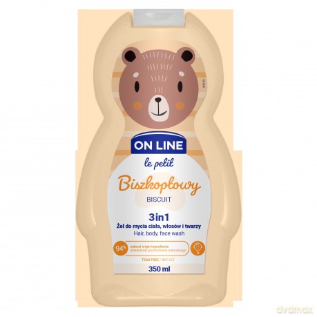 On Line Le Petit Żel do mycia ciała,włosów i twarzy 3w1 dla dzieci Biszkoptowy 350 ml