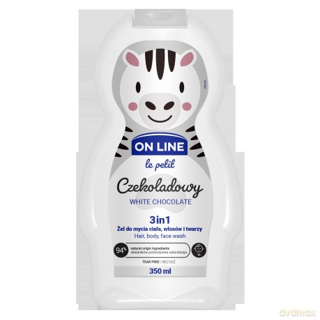 On Line Le Petit Żel do mycia ciała,włosów i twarzy 3w1 dla dzieci Czekoladowy 350 ml