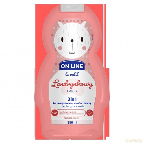 On Line Le Petit Żel do mycia ciała,włosów i twarzy 3w1 dla dzieci Landrynkowy 350 ml
