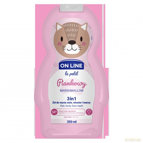On Line Le Petit Żel do mycia ciała,włosów i twarzy 3w1 dla dzieci Piankowy 350 ml
