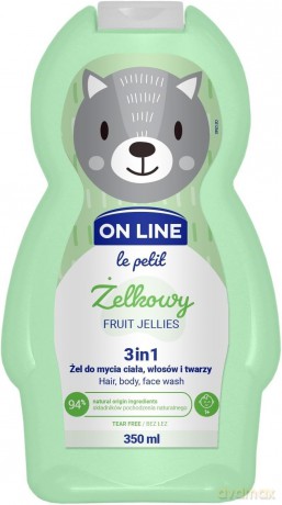 On Line Le Petit Żel do mycia ciała,włosów i twarzy 3w1 dla dzieci Żelkowy 350 ml