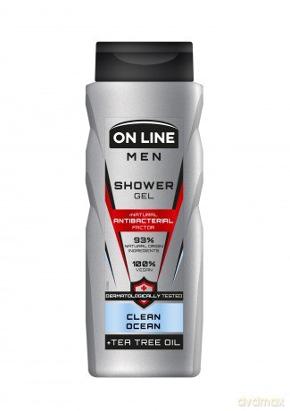 On Line Men Natural Antibacterial Factor Żel pod prysznic Clean Ocean 400 ml
