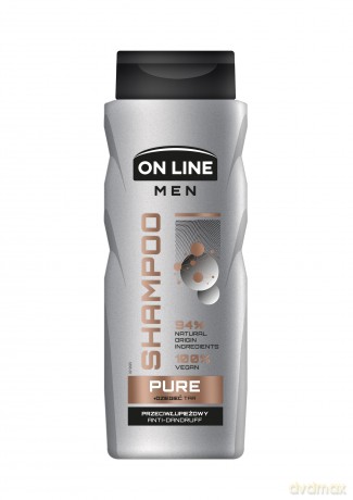 On Line Men Szampon do włosów Pure z dziegciem - włosy z tendencją do łupieżu 400 ml