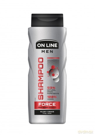 On Line Men Szampon do włosów Pure z żeń-szeniem - włosy cienkie 400 ml