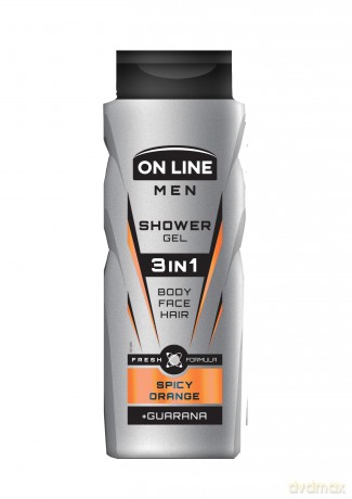 On Line Men Żel pod prysznic 3in1 Spicy Orange dla mężczyzn 400 ml