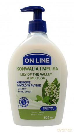 On Line Mydło kremowe w dozowniku Konwalia i Melisa 500 ml