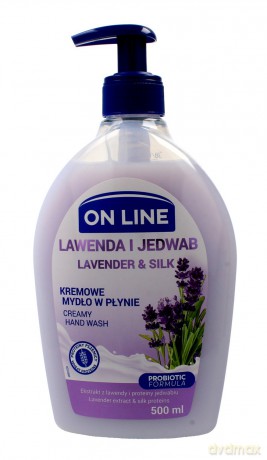 On Line Mydło kremowe w dozowniku Lawenda i Jedwab 500 ml
