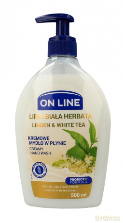 On Line Mydło kremowe w dozowniku Lipa i Biała Herbata 500 ml