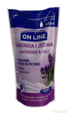 On Line Mydło kremowe w płynie Lawenda i Jedwab - uzupełnienie 500 ml