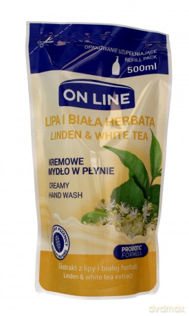 On Line Mydło kremowe w płynie Lipa i Biała Herbata - uzupełnienie 500 ml