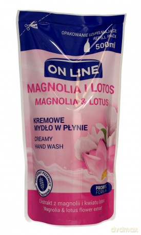 On Line Mydło kremowe w płynie Magnolia i Lotos - uzupełnienie 500 ml