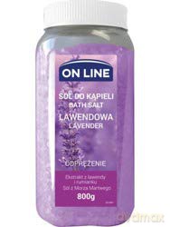 On Line Odprężająca Sól do kąpieli Lawenda 800g