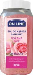 On Line Odprężająca Sól do kąpieli Róża 800g