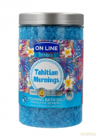 On Line Senses Pieniąca Sól do kąpieli Tahitian Mornings 480 ml