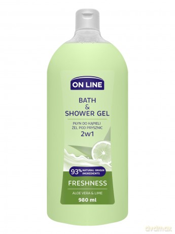 On Line Żel i Płyn do kąpieli 2w1 Freshness 980 ml