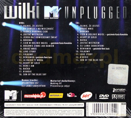 Wilki: MTV Unplugged (digipack) [CD]+[DVD]