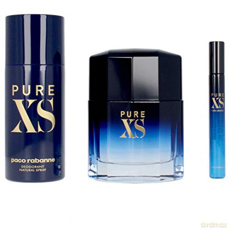 Paco Rabanne Pure XS for Men Zestaw prezentowy (woda toaletowa 100 ml+woda toaletowa mini 20 ml+dezodorant 150 ml)