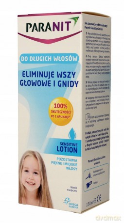 PARANIT Sensitive Lotion eliminujący wszy i gnidy do włosów długich 150 ml
