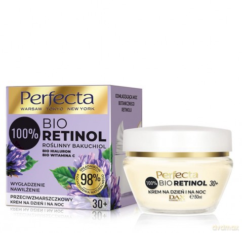 Perfecta 100% Bio Retinol 30+ Przeciwzmarszczkowy Krem na dzień i noc - nawilżenie i wygładzenie 50 ml