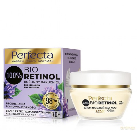 Perfecta 100% Bio Retinol 70+ Silnie Przeciwzmarszczkowy Krem na dzień i noc - regeneracja,poprawa jędrności 50 ml