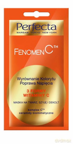 Perfecta Beauty Fenomen C Maska na twarz,szyję i dekolt -wyrównanie kolorytu i poprawa napięcia 8 ml