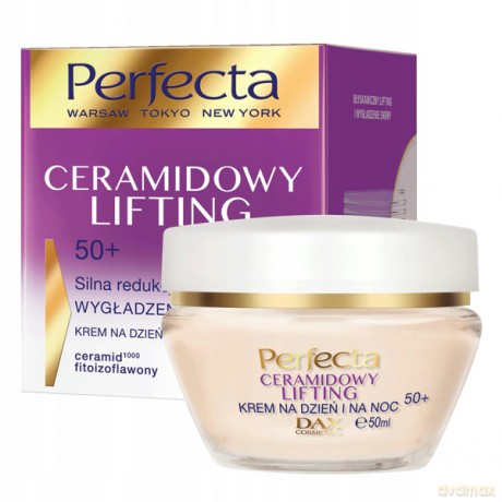 Perfecta Ceramidowy Lifting 50+ Krem Silna redukcja zmarszczek i wygładzenie na dzień i noc 50 ml
