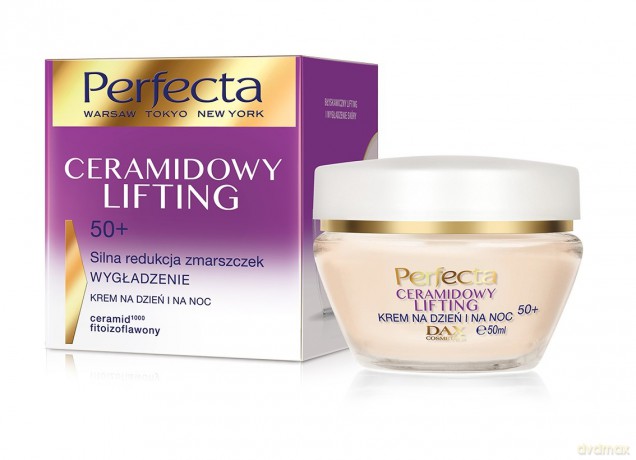Perfecta Ceramidowy Lifting 50+ Krem Silna redukcja zmarszczek i wygładzenie na dzień i noc 50 ml