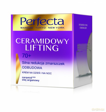 Perfecta Ceramidowy Lifting 70+ Krem Silna redukcja zmarszczek i odbudowa na dzień i noc 50 ml