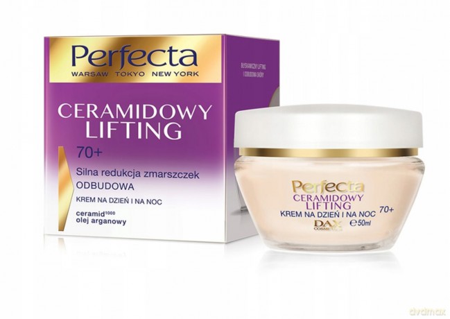 Perfecta Ceramidowy Lifting 70+ Krem Silna redukcja zmarszczek i odbudowa na dzień i noc 50 ml