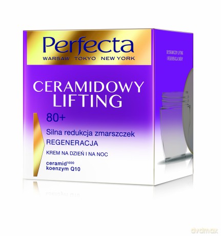 Perfecta Ceramidowy Lifting 80+ Krem Silna redukcja zmarszczek i regeneracja na dzień i noc 50 ml