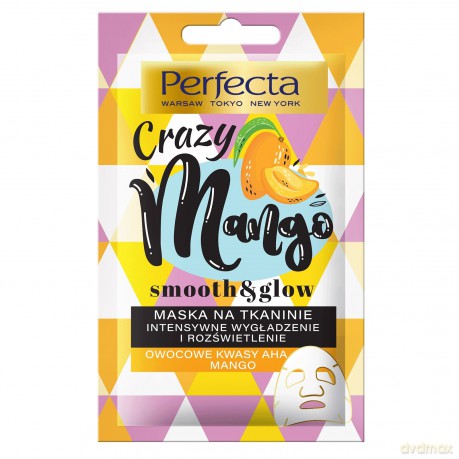Perfecta Crazy Mango Maska na tkaninie - intensywne wygładzenie i rozświetlenie 1szt